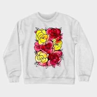 Flower Pattern Crewneck Sweatshirt